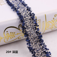 1 ярд винтажных кружевных лент ручной работы с вышитыми золотыми жемчужинами и кисточками, тканевые Костюмные платья, товары для шитья