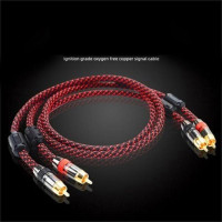 Hi-Fi кабель RCA высокого качества 4N OFC HIFI 2RCA-2RCA штекер-штекер аудио кабель ядро независимое Экранирование одна пара