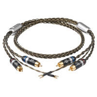 Аудиокабель ATAUDIO 2RCA с заземляющим проводом 7N OCC посеребренный щит LP усилитель проигрывателя виниловых пластинок шасси позолоченная вилка