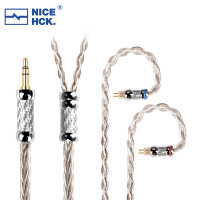 Кабель NiceHCK SilverCat HIFI, 8 сердечников, серебряный трос, 3,5/2,5/4,4 мм, MMCX/0,78 мм, 2 штыря, для мужества, зимы