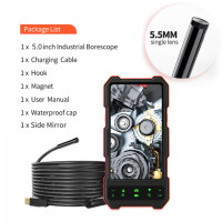 Модернизированный промышленный эндоскоп, 5,5 мм, 7,9 мм, 1080P, HD, цифровая камера для бороскопа, 4,5 дюйма, IPS экран для дренажной канализации