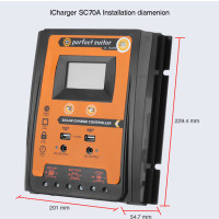 Контроллер заряда солнечной батареи 12 В 24 В 30 А 50 А 70 А MPPT