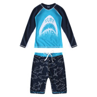 Детский спортивный костюм для мальчиков 2-10 лет, футболка с длинными рукавами и шорты
