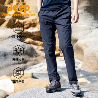 Jeep吉普戶外運動衝鋒褲男防水透氣速乾褲彈力直筒舒適長褲休閒褲