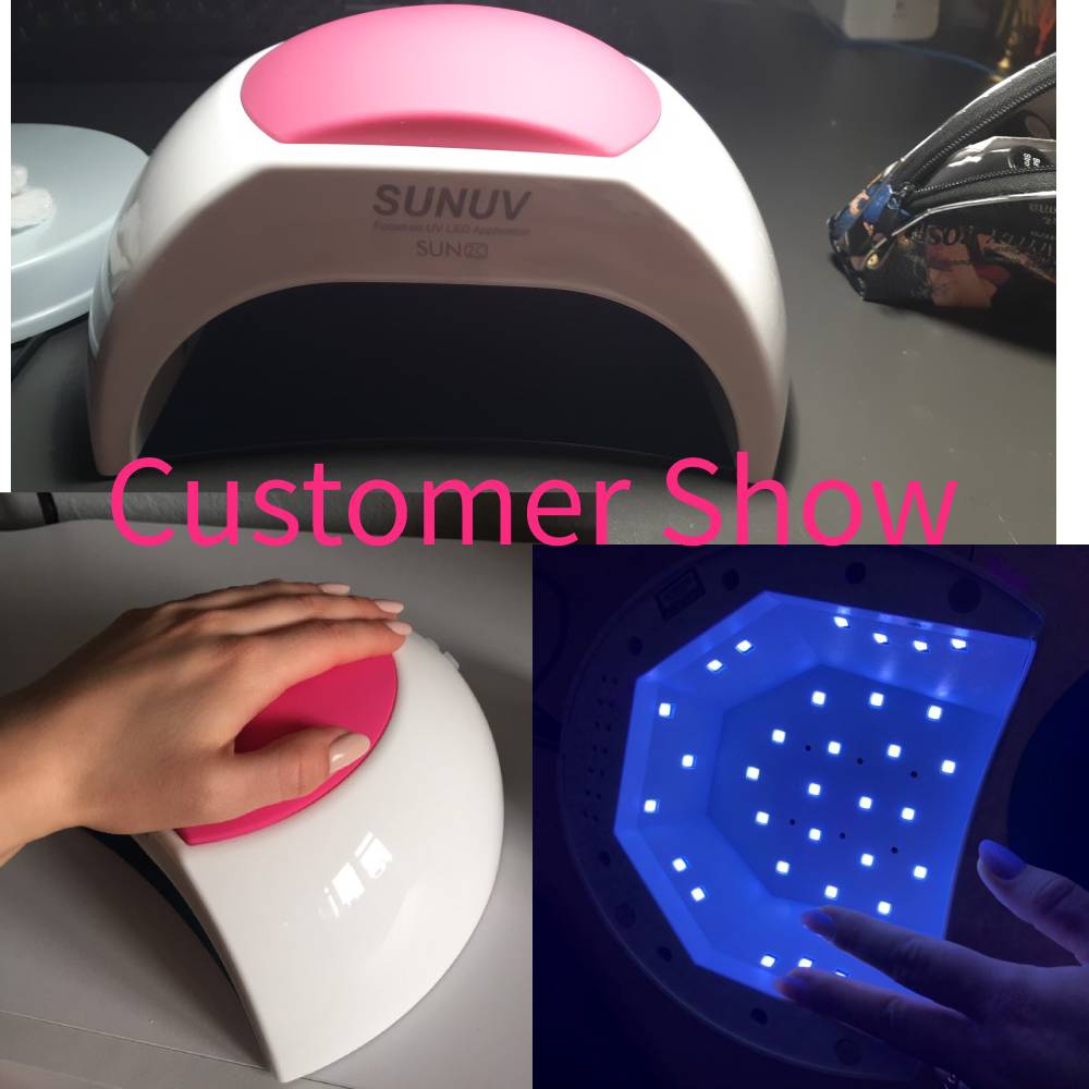 SUNUV SUN2C 48W Nail Lamp UV Lamp SUN2 Nail Dryer for UVLED Gel Nail Dryer Infrared Sensor with  Rose Silicone Pad Salon Use (6)