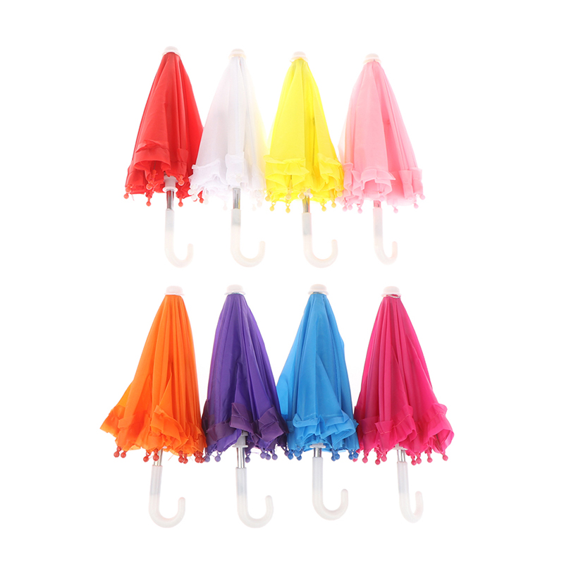 Dollhouse Mini Umbrella BJD 1/3 1/4 Mini Umbrella Rain Gear For 18 Inch Girl Doll&43Cm Baby New Born Doll 1PC Кукольный Домик