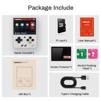 Портативная ретро-консоли Miyoomini Plus 3,5 дюйма, IPS, OCA, 128 ГБ, для видеоигр, 3000 мАч, поддержка PS1, GBA, GBC, FC