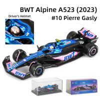 Модель автомобиля Bburago 1:43 BWT Alpine 2023 A523 F1, Коллекционная модель гоночного автомобиля, акриловая коробка