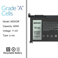 42Wh WDX0R Аккумулятор для ноутбука Dell Inspiron 13 5000 5368 5378 7368 7378 7460 14 7000 5565 15 5578 7560 7569 7570 17 7579