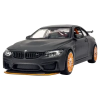 Модель спортивного автомобиля BMW M4 GTS в масштабе 1:24, металлическая статическая модель автомобиля, украшения, подарки для парня, детские игрушки