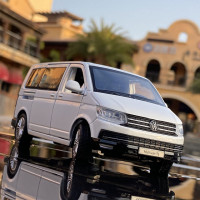 Модель автомобиля 1:32 из цинкового сплава с изображением Volkswagen Multivan T6, литые модели автомобиля MPV, модель автомобиля со звуком и искусственным звуком, игрушка в подарок