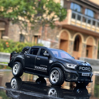 1:32 пикап Ford Raptor F350 модель автомобиля из сплава литая металлическая модель внедорожника модель автомобиля имитация звука и фото детские игрушки подарок