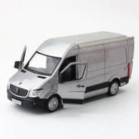 RMZ City 1/36 Mercedes Benz Sprinter игрушечная Миниатюрная модель автомобиля MPV литые автомобили из сплава выдвижные задние двери открытая машина для мальчика подарок