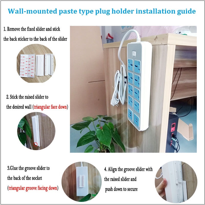 slide Wall-mounted UK EU AU PLUG Multipurpose Jack...