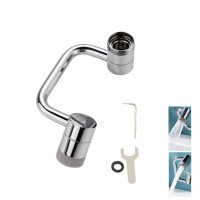 Универсальный поворотный Роботизированный смеситель для кухонной раковины из нержавеющей стали с поворотом на 1080 градусов, удлинитель для кухонной раковины с 2 режимами потока воды