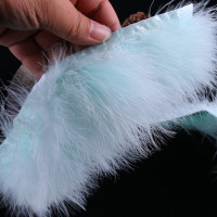 1 м пушистая индейка перья отделка Лента 8-10 см для свадебной вечеринки платье искусственные украшения своими руками
