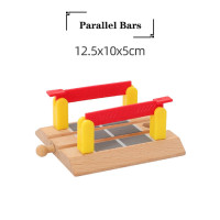 Деревянные аксессуары для удлинения поезда, железная дорога, игрушка, аксессуары для сцены, заправочная станция, для фирменных треков, игрушки для мальчиков и девочек