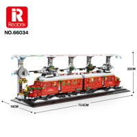 2822 шт., Детский конструктор «красный поезд»