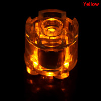 Светящийся кирпич, люминесцентные лампы, аксессуары, круглый светодиодный светящийся строительный блок, игрушки «сделай сам», цветной светодиодный светильник яркого цвета, 2 шт.