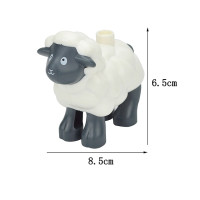 Строительные блоки большого размера для фермы, животных, зоопарк, кошка, собака, свинья, кролик, модель, аксессуары, совместимые блоки для сборки, Обучающие игрушки, подарки