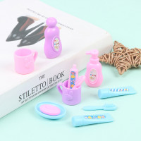 1/6 1/12 миниатюрная зубная паста для кукольного домика с мини чашкой, зубная щетка для ob11 blyth pullip, кукольный домик, аксессуары для мебели, игрушка