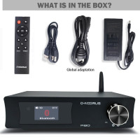 O-NOORUS A80 усилитель мощности класса D MA12070 80 Вт * 2 2,1 HiFi аудио усилитель USB C DAC Bluetooth 5,0 телефон с дистанционным управлением