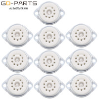 9 контактов, Керамическая вакуумная трубка с основанием для 12AX7, 12AT7, 12AU7, ECC83, 6DJ8, EL84 6922, крепление на шасси, Hifi, аудио, трубка, AMP, DIY, 10 шт.