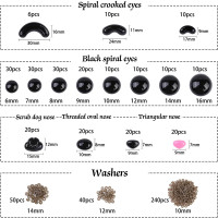586 шт., пластиковые безопасные глаза и носы KAOBUY, безопасные глаза для мягких животных, набор игловальных глаз для изготовления кукол
