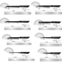 Нож шеф-повара XITUO из высокоуглеродистой стали, Kiritsuke 440C, Ручная ковка, антипригарный нож, кухонный нож, ручка из черного дерева