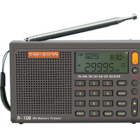SIHUADON R-108 Радио FM стерео цифровое портативное радио AM SW воздушный радиоприемник функция будильника дисплей часы температура динамик