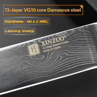 Нож XINZUO 8 дюймов, японские кухонные ножи из дамасской стали VG10, японский стиль, нож шеф-повара сантоку с рукояткой из древесины