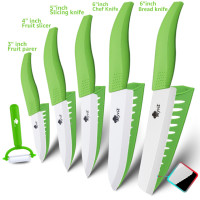 Керамический нож, 3, 4, 5, 6 дюймов, кухонные ножи с овощечисткой, зубчатый набор для хлеба, циркониевое черное лезвие, нож шеф-повара для фруктов, инструмент для повара