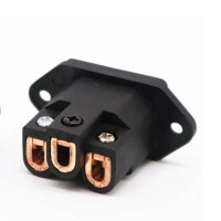 2 шт. FI-06 Hi-end DIY HIFI красная розетка с покрытием из чистой меди, американская вилка, входная розетка IEC, переменный ток 250 в 10 А