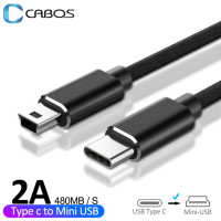 USB C к Мини USB-кабелю Thunderbolt 3 Mini USB Type-C адаптер Шнур для MacBook pro MP3 плеера камеры 2A Type-c к Мини USB-кабелю