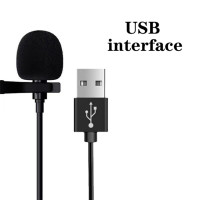 Проводной конденсаторный мини-микрофон с USB-разъемом и зажимом для телефона, ПК, ноутбука, 1,5 м, профессиональный микрофон для записи шума, 3,5 мм