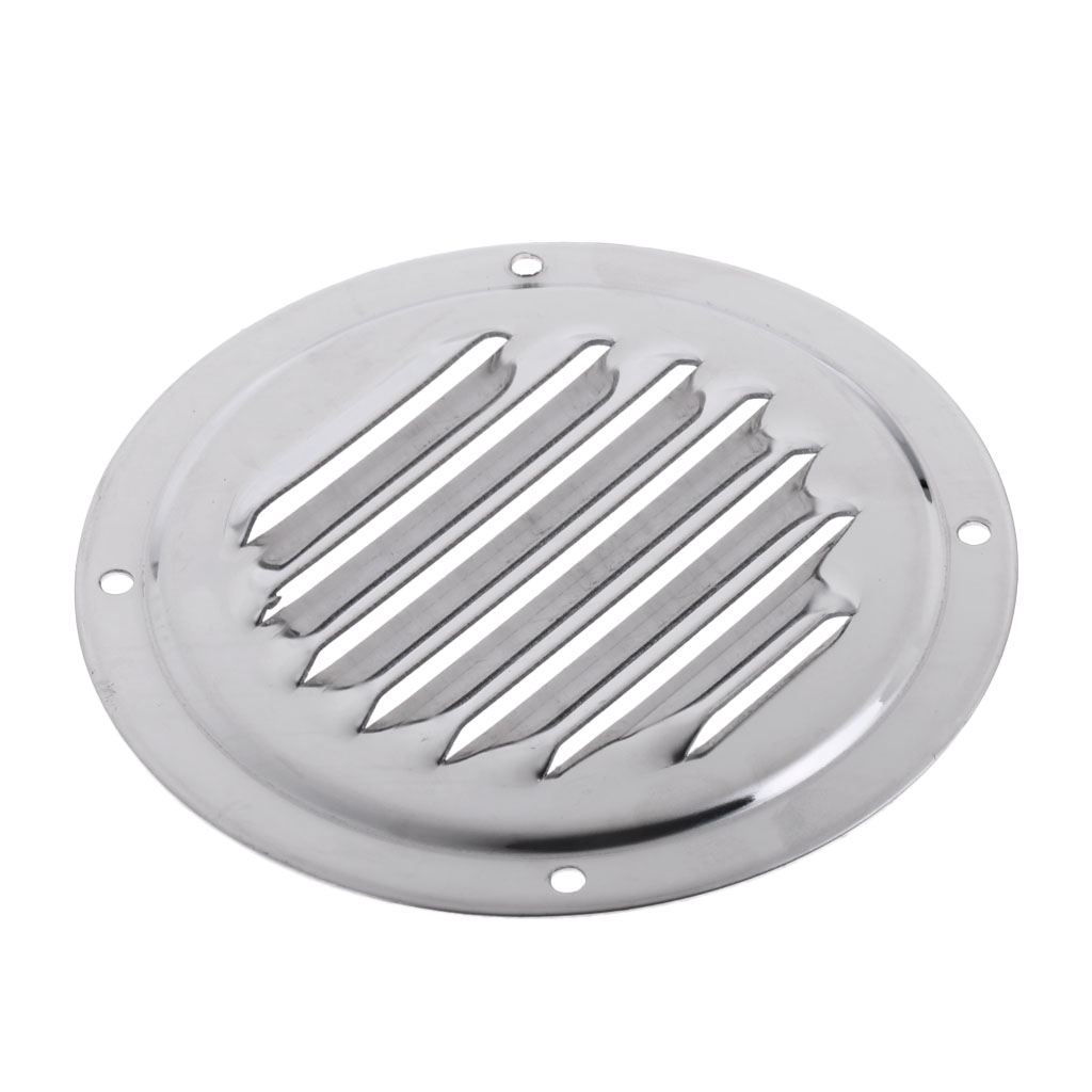 1 Pcs Stainless Steel Air Vent Grille Ventilation Louver Round Shaped Venting Mesh Louver Grille For Boat Yacht Caravans RV Etc