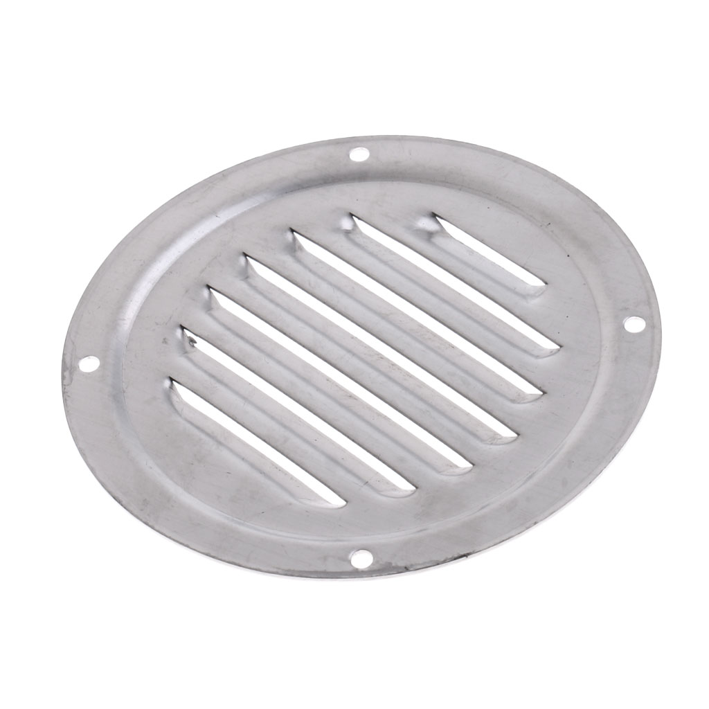 1 Pcs Stainless Steel Air Vent Grille Ventilation Louver Round Shaped Venting Mesh Louver Grille For Boat Yacht Caravans RV Etc