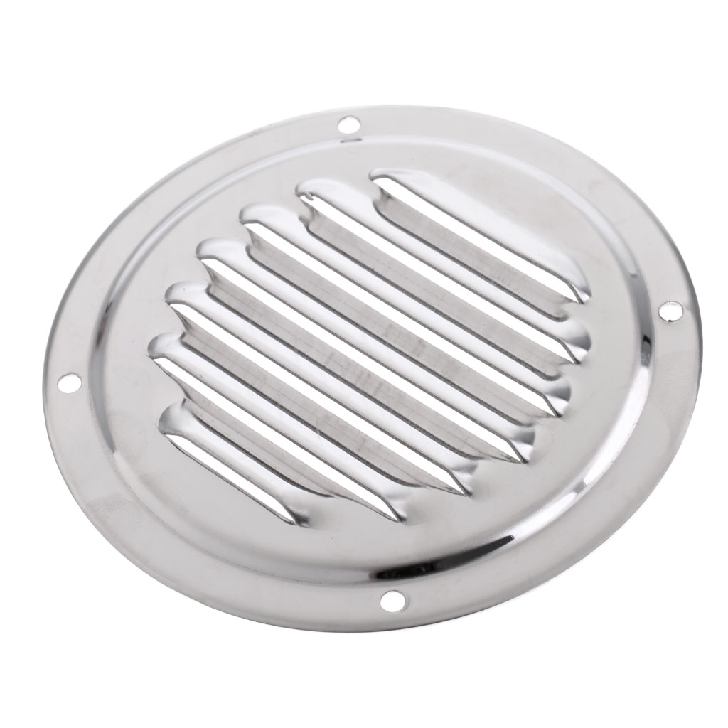 1 Pcs Stainless Steel Air Vent Grille Ventilation Louver Round Shaped Venting Mesh Louver Grille For Boat Yacht Caravans RV Etc