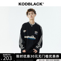 【早安同款】KODBLACK復古賽車圓領厚棉T設計感運動足球情侶上衣