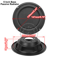 Вспомогательный динамик 5/6,5/8 дюймов, пассивный радиатор, Магнитный усилитель диафрагмы, поролоновая кромка, подставка для обратной раковины с плоской поверхностью