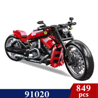 Техническая модель мотоцикла, строительные блоки, Мотогонки, мотоцикл, наборы городских транспортных средств, внедорожники, наборы MOC, детские строительные игрушки
