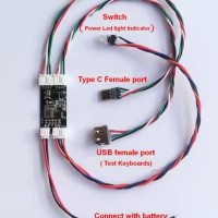 2,4G и Bluetooth 5.3 беспроводной конвертер USB Проводная клавиатура в беспроводной адаптер Bluetooth «сделай сам»