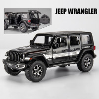 1:22 Jeeps Wrangler резиновые Литые и игрушечные транспортные средства металлическая Игрушечная модель автомобиля со звуком и фотографией коллекция детских игрушек подарок