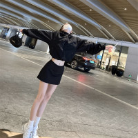 ANANSTUDIO gorpgirl 春秋薄款外套連帽帥氣工裝感外套女短款