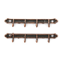 Мини-мебель для кукольного дома, 1:12, бронзового цвета, металлические вешалки для одежды или полотенец, оптовая продажа, кухонные аксессуары, 2 шт.