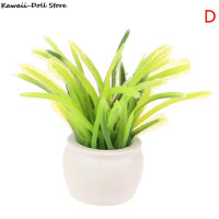 1:12 Миниатюрный Кукольный домик, зеленое растение в горшке, мебель, аксессуары для домашнего декора