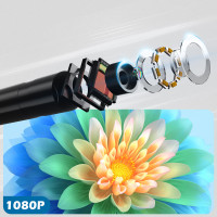 Промышленная камера-эндоскоп для iPhone, iOS, HD1080P, водонепроницаемая камера для осмотра канализационного бороскопа для проверки автомобиля