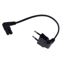 2-контактный зубчатый шнур питания европейского стандарта, шнур питания с углом 1,5 м для IEC C7, фигурный 8, кабель питания для Samsung, светодиодный ТВ, ноутбука, камеры