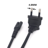 Шнур питания переменного тока C7 с углом 90 градусов для Samsung Philips Sony LED TV EU Schuko CEE7/16 к IEC C7, адаптер питания, кабель VDE, шнур