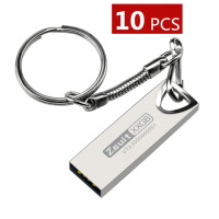 Металлический USB флеш-накопитель объемом 2 ГБ, 4 ГБ, 8 ГБ, 32 ГБ, 10 шт./партия